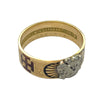 Vintage 14K Masonic 32nd Degree Scottish Rite Enamel Band Ring Size 11.5