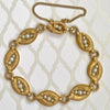 Vintage La Triomphe 14K Yellow Gold and Pearl Bracelet