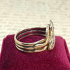 Victorian 14K Rose Gold Triple Snake Ring Size 10