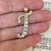 Vintage Letter "T" Diamond Set Large Pendant
