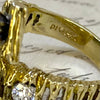 Vintage 14K Gold Sapphire and Diamond Ring