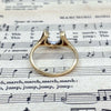 Vintage 14K Gold Small Diamond Horseshoe Ring