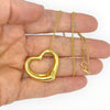 Tiffany & Co. Elsa Peretti 18K Yellow Gold Open Heart Pendant Necklace