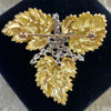 Vintage 18K Gold Diamond Pendant Brooch