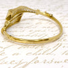 Vintage 14K Gold Hinged Diamond Bangle Bracelet