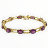 Vintage 14K Yellow Gold Rhodolite Garnet Bracelet