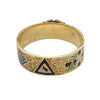 Vintage 14K Masonic 32nd Degree Scottish Rite Enamel Band Ring Size 11.5