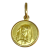 Vintage 18K Yellow Gold Virgin Mary Small Charm Pendant