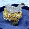 Vintage 18K Gold Ruby and Diamond Saddle Ring