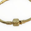 Pandora 14K Yellow Gold Moments Snake Chain Charm Bracelet