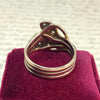 Victorian 14K Rose Gold Triple Snake Ring Size 10