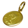 Vintage 18K Yellow Gold Virgin Mary Small Charm Pendant