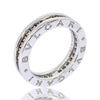 Bulgari B.Zero1 One 18K White Gold Diamond Band Ring Size 50