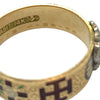 Vintage 14K Masonic 32nd Degree Scottish Rite Enamel Band Ring Size 11.5